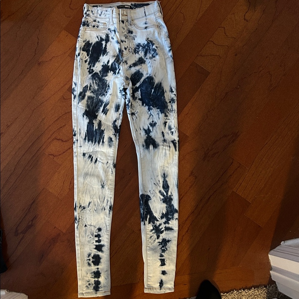 Tie-Dye High-Waisted Skinny Jeans